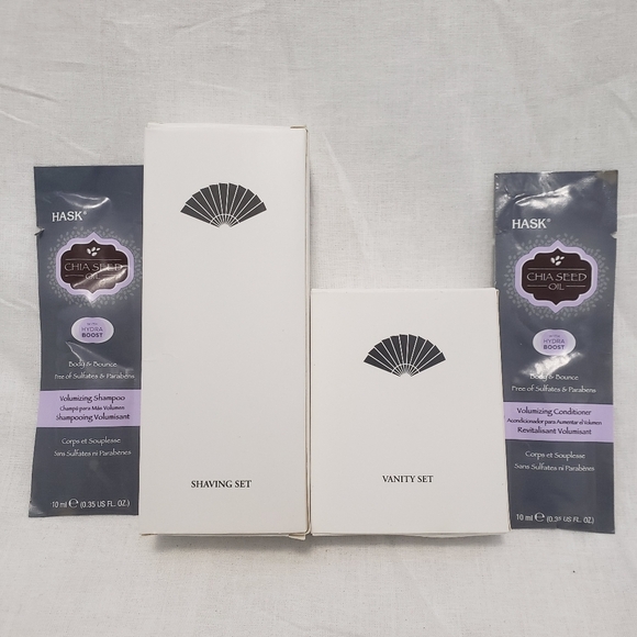 Travel Kit Hask Shampoo and Conditioner 2 Blade Schick Razor And Vanity Set - Picture 1 of 8